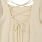 LILOU Elegant Bright Yellow Mini Brunch Dress with Back Strap