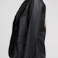AMBIANCE APPAREL Sleek Pu Leather Blazer with Front Closure