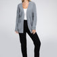 ZENANA Melange Open Front Sweater Cardigan