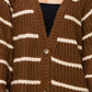 HYFVE Made for Style Oversized Striped Sweater Cardigan