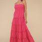 Woven Smocked Top Tiered Cami Maxi Dress