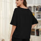 Round Neck Half Sleeve Top and Shorts Lounge Set- up to 2XL
