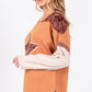 SAGE + FIG Star Patch Long Sleeve Color Block T-Shirt