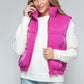 SNOBBISH Hot Pink Fine Fur Lining Quilted Vest