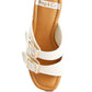 RAG & Co. Sarai Buckle Straps High Block Heel Mules