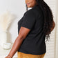 SIMPLY LOVE Letter Graphic Round Neck T-Shirt