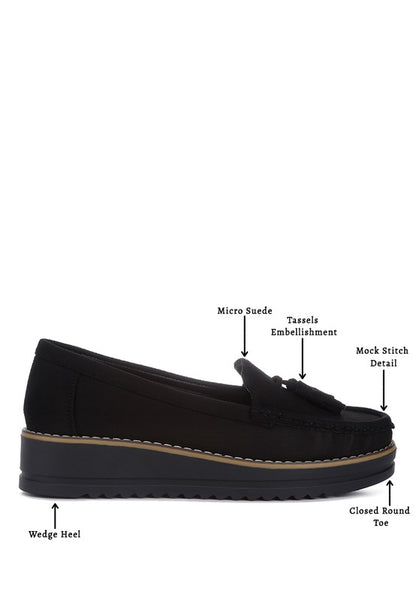 RAG &Co. Daiki Platform Lug Sole Tassel Loafers