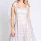 GeeGee Mesh Floral Embroidered Sleeveless Dress