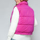 SNOBBISH Hot Pink Fine Fur Lining Quilted Vest