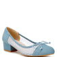 RAG & Co. Tudum Rhinestone Detail Low-Heels Denim Ballerina Pumps