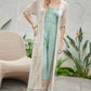 DAVI & DANI Long Summer Cardigan with Fringe