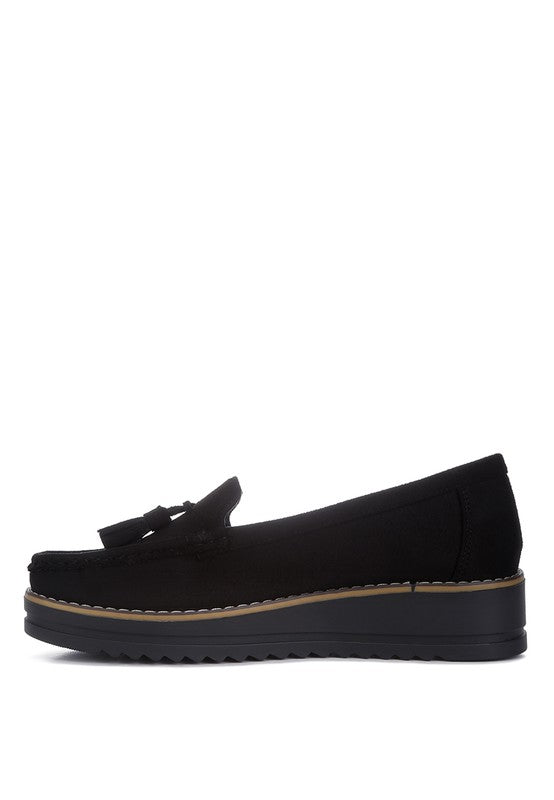 RAG &Co. Daiki Platform Lug Sole Tassel Loafers
