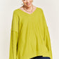 JADE by JANE V-neck Oversized Plus-size Sweater
