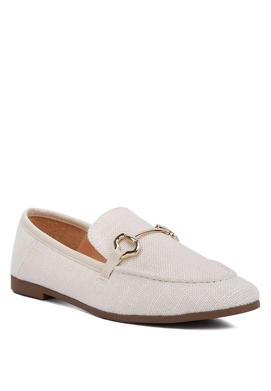 RAG & Co. Bexley Horse-bit Embellished Canvas Loafers