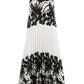 Tied Printed Sleeveless Midi Dress