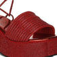 RAG & Co. Swifties Rhinestone Embellished Lace-Up Sandals