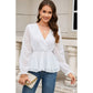 NUVI APPAREL Sheer Empire Waist Blouse