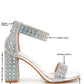 RAG & Co. Cady Rhinestones And Sequins Block Sandals