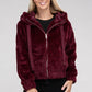 AMBIANCE APPAREL Fluffy Zip-Up Teddy Hooded Coat