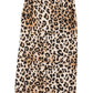 LILOU Satin leopard tie skirt