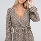NUVI APPAREL Printed V-Neck Jumpsuit