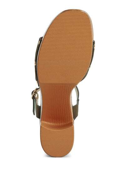 RAG & Co. Daniela Suede High Block Sandals