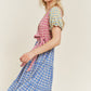 JADE by JANE Color Block Gingham Dress