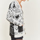 Heart paisley Color block cardigan PLUS JJK5018P