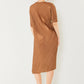 Marina West Swim Pleated Dolman Sleeve Dress