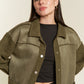 JADE BY JANE Faux Fur and Suede Jacket JJO5028P