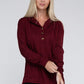 NUVI APPAREL Wine Red Textured Knitted Pullover Hoodie