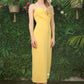 LILOU Casual Summer Tank Strap Dress with Back Split