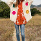 DAVI & DANI The Fuzzy Smile Long Bell Sleeve Knit Cardigan