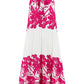 Tied Printed Sleeveless Midi Dress