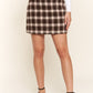 AND THE WHY Full Size Brushed Plaid Mini Skirt