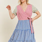 JADE by JANE Color Block Gingham Dress
