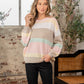 SEW IN LOVE Full Size Color Block Round Neck Sweater