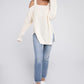 NUVI APPAREL Knitted Cold-Shoulder Sweater