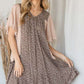 FLORAL PRINT RUFFLE DRESS