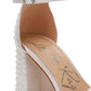 RAG & Co. Klebba Pearls Embellished Satin Sandals
