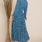 Reborn J Floral V-Neck Midi Dress