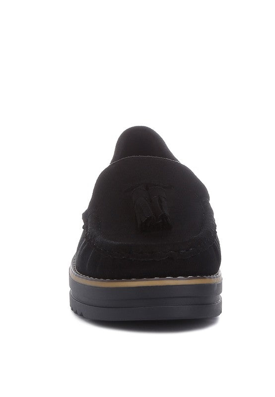 RAG &Co. Daiki Platform Lug Sole Tassel Loafers