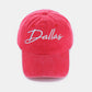 ZENANA Washed "DALLAS" Embroidered Baseball Cap
