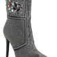 Cornik Multi Color Stones Denim Boots
