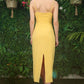 LILOU Casual Summer Tank Strap Dress with Back Split
