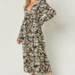 DOUBLE TAKE Full Size Tie Back Flounce Sleeve Dress