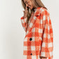 DAVI & DANI Fuzzy Boucle Textured Double Breasted Coat Jacket