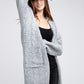 BIBI Twist Knitted Open Front Cardigan with Pockets