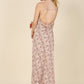 LILOU Leopard Cami Dress with chain trim