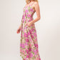 AND THE WHY Floral High-Low Hem Cami Dress